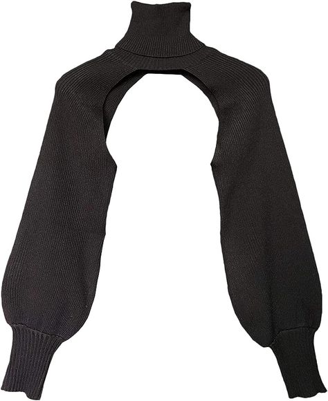 xxxiticat Women's Turtleneck Shrug Sweater Long Sleeve High Neck Cutout Knitted Arm Warmer Cropped Sweaters(9473,BL) Black at Amazon Women’s Clothing store Arm Warmer Sweater, Turtle Neck Outfit Women, Black Cropped Sweater, Cropped Sweaters, Long Pullover, Oversized Turtleneck, Womens Turtleneck, Warm Sweaters, Shrug Sweater