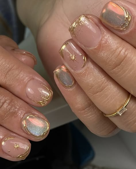 Hippie Nails, Short Gel Nails, Classy Acrylic Nails, Cute Gel Nails, Short Nail, Short Acrylic Nails Designs, Short Nail Designs, Minimalist Nails, Fire Nails