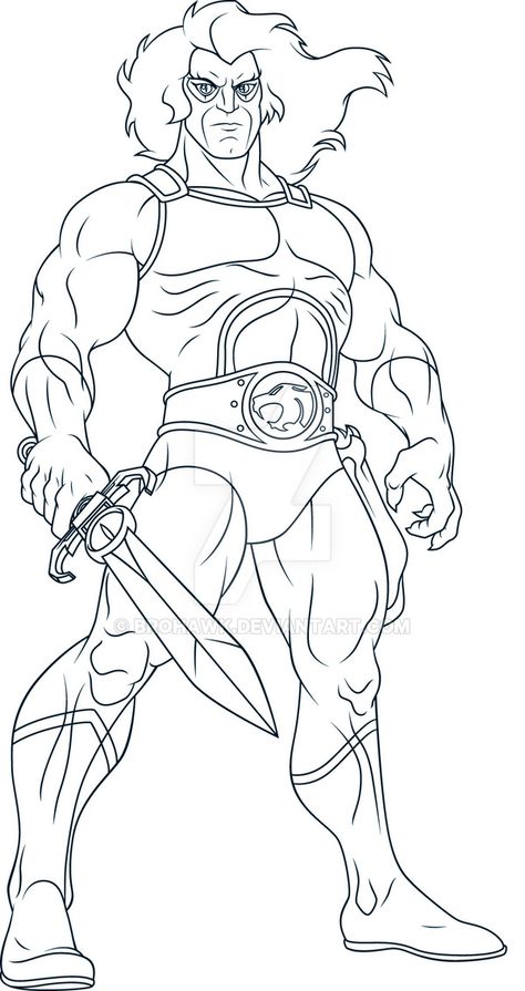 Classic Lion-O from Thundercats for Warnerbros consumer products This is OH MY DAYUM &gt; LMAO!!!!!!!!!!! Lion O Thundercats Art, Classic Art Drawing, Thundercats Coloring Pages, Thundercats Cartoon, Animal Stencil Art, Minion Coloring Pages, David Williams, Superhero Coloring Pages, Superhero Coloring