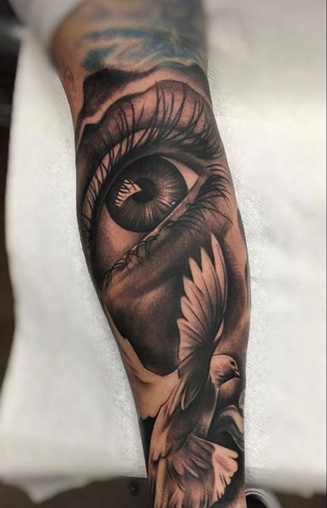 Eye tattoo dove tattoo Dove Tattoo For Men, Tattoo Men Arm, Wormhole Tattoo, Arm Tattoos For Guys Forearm, All Seeing Eye Tattoo, Half Sleeve Tattoos Forearm, Dove Tattoos, Dove Tattoo, Forarm Tattoos