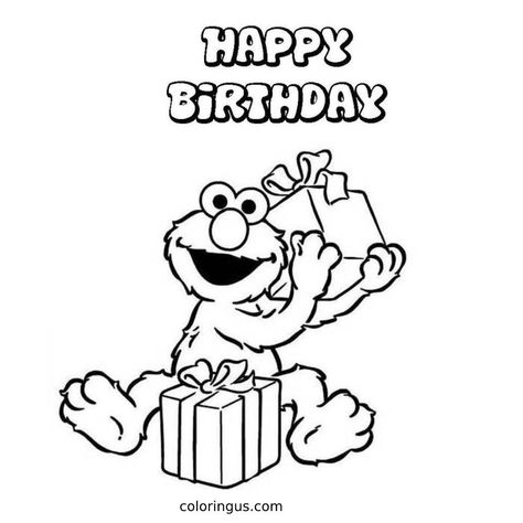 Elmo Coloring Pages Happy Birthday Free Printable, Elmo Coloring Pages, Sesame Street Coloring Pages, Happy Birthday Free, Happy Birthday Coloring Pages, Elmo Birthday Party, Coloring Contest, Monster Coloring Pages, Birthday Coloring Pages