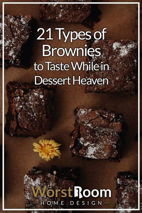 Types of Brownies Different Types Of Brownies, Types Of Brownies, Dish Cleaning, Fudge Chocolate, Chocolate Crunch, Kitchen Design Inspiration, Candy Sweet, Chocolate Brownies, Brownie Recipes