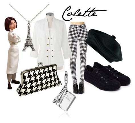 Colette from Ratatouille by likeghostsinthesnow on Polyvore featuring polyvore fashion style Coldwater Creek Melissa Blue Nile Judith Jack SOLD Design Lab women's clothing women's fashion women female woman misses juniors houndstooth movie pixar animated cooking colette beret character french film paris ratatouille chef disney animation Ratatouille Outfit, Colette Ratatouille, Ratatouille Costume, Easy Disney Costumes, Outfit Ideas Disney, Indie Kid Style, Chef Costume, Disney Trip Outfits, Disney Bound Outfits