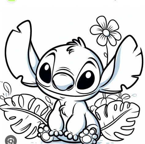 Disney Stitch Tattoo, Lilo En Stitch, Stitch Coloring Pages, Stitch Tattoo, Arte Doodle, Lilo And Stitch Drawings, Stitch Drawing, Disney Colors, Cute Stitch