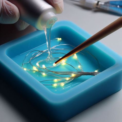 Do you want to add an intriguing and elegant touch to your art by embedding LEDs in resin but don't know where to begin? The following steps will guide you in turning your creative aspirations into reality, and crafting unique and impressive pieces. Let's explore how to embed LEDs in epoxy resin to create illuminating […] Epoxy Silicon Mold, Resin Lights Diy, Resin Crafts With Lights, Using Resin In Crafts, Diy Resin Molds Ideas, How To Make A Resin Mold, Creative Resin Ideas, How To Layer Resin, Epoxy Resin Lamp Diy