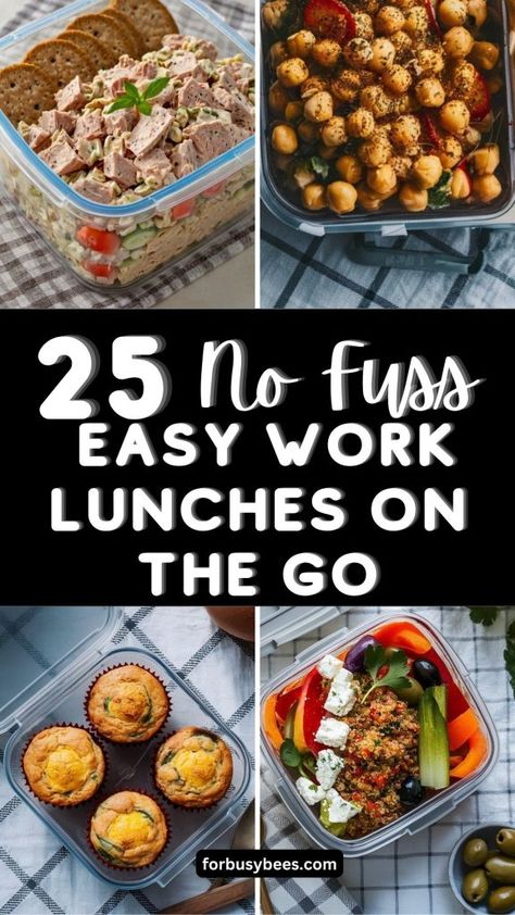 25 no fuss easy work lunch to go Easy To Go Lunch Ideas To Work, Lunch Packs For Adults, Healthy Lunch Ideas For Work Make Ahead, Snack Ideas For Adults Work Lunches, Good Lunches For Work, In The Go Lunch Ideas, Lunch Ideas For Adults Work, Lunches For Adults To Work, Easy Lunch Recipes To Take To Work