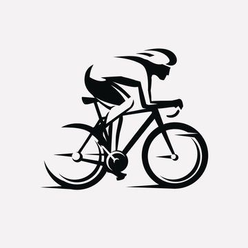 Cycling Tattoo, Bike Logos Design, Bicycle Paint Job, Cycle Logo, Bicycle Tattoo, Bike Logo, Cycling Race, Fixie Bike, Vector Silhouette