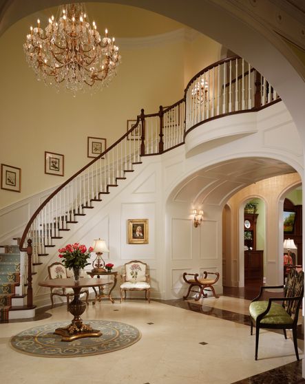 Grand Staircase درج السلم, Enchanted Home, Entrance Design, Barbie Dream House, Dream House Interior, Grand Staircase, Entry Way, Entry Foyer, House Goals