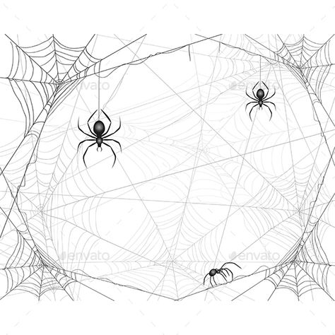 Halloween Background with Spiders and Cobwebs #Background, #Halloween, #Cobwebs, #Spiders Cob Web Design, Spider Writing Paper, Storybook Layout, Halloween Cobwebs, Spider Writing, Web Drawing, Cob Web, Spider Web Drawing, Spider Drawing