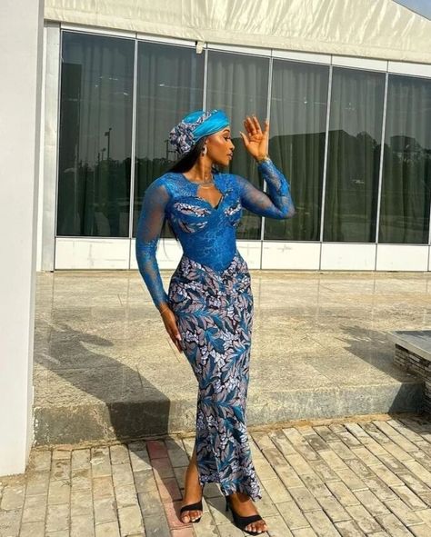 Beautiful and Best Ankara Gown Styles Idea. Wedding Dresses Nigeria, Long Ankara Dress Styles, Ankara Dress Styles Gowns Classy, Ankara Long Gown Styles For Ladies, Ankara Wedding Styles, Long Ankara Dresses, Long Gown Styles, Simple Dress Styles, African Bridal Dress