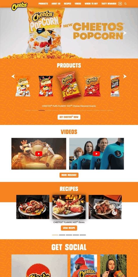 Web Design Food Website, Snacks Website Design, Website Poster Design, Orange Website Design, Food Website Design Inspiration, Poster Website, Food Website Design, Mailing Design, Food Web Design