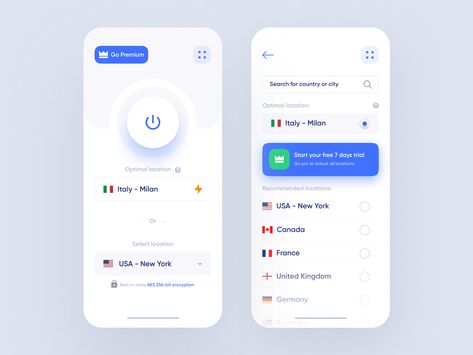 VPN App by Eslam El Shereef Apps Layout, Vpn App, App Screen, Mobile App Design Inspiration, Best Vpn, Mobile Ui Design, App Design Inspiration, Mobile App Ui, App Interface