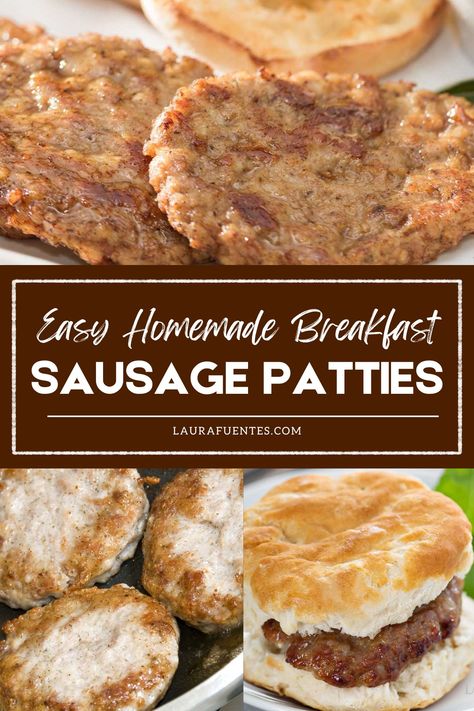 breakfast sausage patties Breakfast Patties, Homemade Breakfast Sausage Recipe, Homemade Turkey Sausage, Breakfast Sausage Seasoning, Breakfast Sausage Patties, Turkey Sausage Recipes, Ground Beef Breakfast, Homemade Breakfast Sausage, Turkey Breakfast Sausage