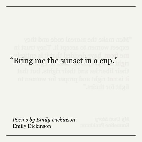 #dickinson #emilydickinson #sunset Classic Literature Quotes Wisdom, Classic Literature Quotes Poetry, Poetic Lines, Classic Literature Quotes, January Quotes, Emily Dickinson Quotes, Dickinson Poems, Famous Book Quotes, Emily Dickinson Poems