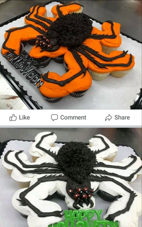 Pull Apart Halloween Cupcakes, Halloween Cupcake Pull Apart Cake, Halloween Pull Apart Cupcakes Ideas, Fall Pull Apart Cupcakes, Halloween Cupcake Cake Pull Apart, Gothic Cake Ideas, Halloween Pull Apart Cupcakes, Safeway Cakes, Cake Mapping