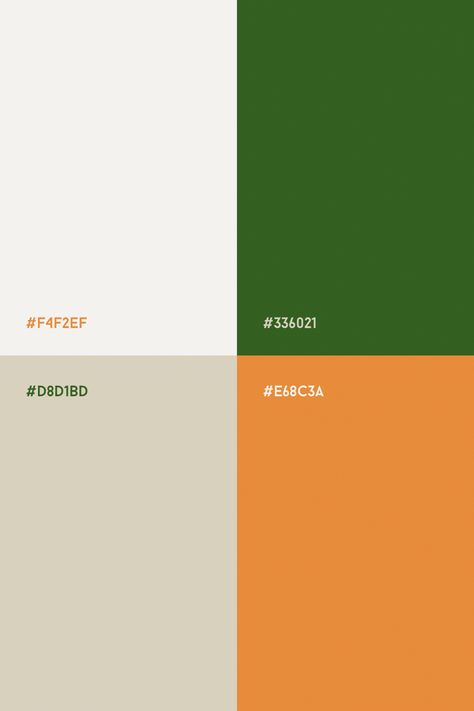 Green and orange color palette with beige and white. Brand colors Orange Green Palette Color, Emerald Green Orange Color Palette, Green And Orange Pallet Color, Green Orange White Color Palette, Green And Off White Color Palette, Olive Green And Orange Color Palette, Color Palette For Orange, Green Orange Tan Color Palette, Black White Green Orange Color Scheme