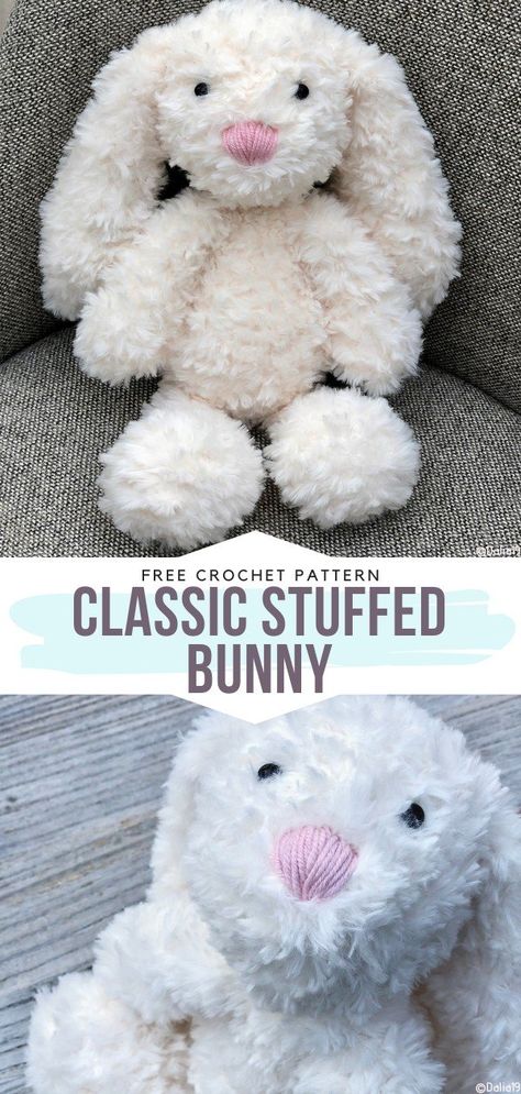 Fluffy Bunny Crochet Free Pattern, Fluffy Amigurumi Free Pattern, Fuzzy Crochet Stuffed Animals, Crochet Bunny Stuffed Animal, Stuffed Bunny Pattern Free, Bunny Rabbit Knitting Pattern Free, Crochet Stuffed Bunny Free Patterns, Crochet Floppy Bunny Pattern Free, Crochet Stuffed Bunny