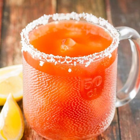 Joe's Famous Michelada | "I prefer more Clamato than beer, so this recipe was perfect for me...I didn't change a thing! I loved this recipe!" Watermelon Lemonade Recipe, Michelada Recipe, Low Alcohol Drinks, Pampered Chef Recipes, Michelada, Lemonade Recipe, Alcoholic Cocktails, Watermelon Lemonade, Day Drinking