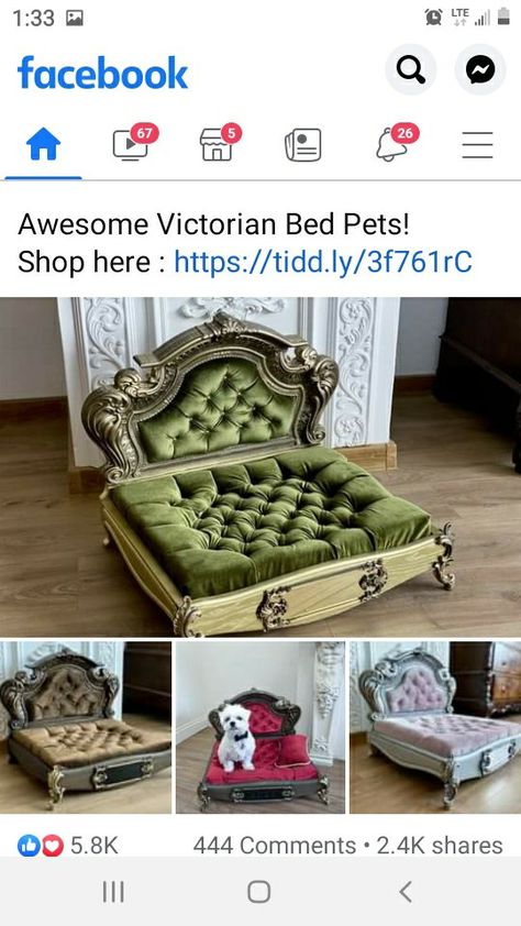 Diy Gothic Cat Bed, Dyi Dog Bed, Princess Dog Bed Diy, Fancy Pet Beds, Puppy Car Seat, Fancy Dog Beds, Animal Bed, Cat Diy Crafts, Princess Dog Bed