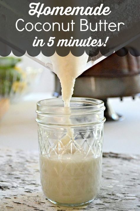 Homemade 5-Minute Coconut Butter | Coconut butter is nothing more than the pureed meat of dried, unsweetened, shredded coconut. It's a versatile staple with tons of healthy fat and lauric acid from the coconuts. Store-bought coconut butter costs a fortune, but you can save a ton by making it yourself, at home, in 5 minutes! Here's how! | AllTheNourishingThings.com Fat Bomb Recipes, High Fat Low Carb Recipes, Coconut Oil For Acne, Coconut Oil Recipes, Fat Bomb, Fat Bomb Recipe, Butter Recipes, Keto Fat, Low Carb Chocolate