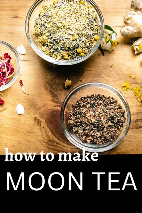 Chamomile tea, rose petals, hibiscus, ginger root and lemon zest in the moon light. Goddess Tea Recipe, Moon Cycle Tea Recipe, Valerian Tea Recipe, Chakra Tea Recipes, Samhain Tea Recipe, Divination Tea Recipe, Full Moon Tea Recipe, Shroom Tea Recipe, Aveda Tea Recipe