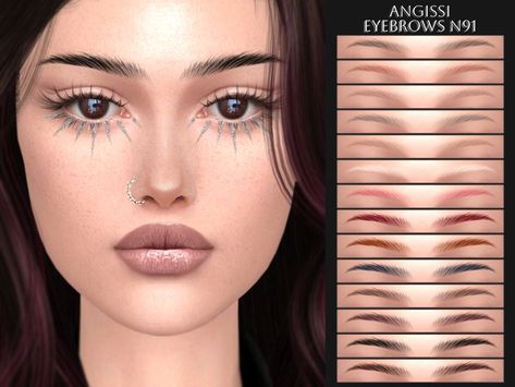 Ts4 Eyebrows, Free Sims 4, Sims 4 Cc Skin, Sims Games, Sims 4 Game, Sims 4 Clothing, Sims 4 Cc, Maxis Match, The Sims Resource