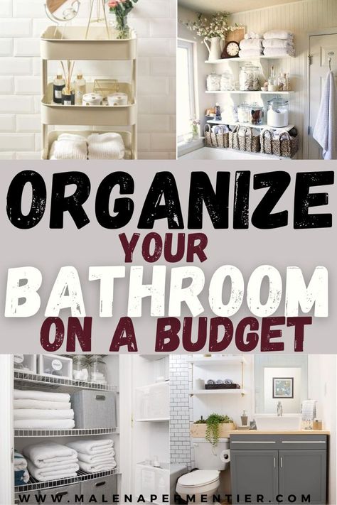 bathroom organization - best ways to organize a bathroom Organize Bathroom Countertop Master Bath, Bath Organization Ideas Storage, Baskets For Bathroom Shelves, Hair Product Storage Ideas Bathroom, How To Store Skincare Products In Bathroom, How To Organize Open Bathroom Shelves, Bathroom Organization No Cabinets, Sink Top Organization Bathroom, Small Bathroom Counter Storage Ideas