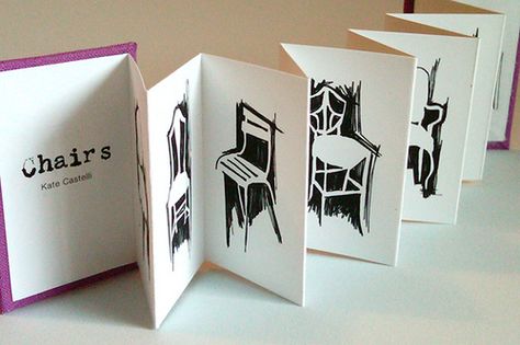 Accordion Books, Accordian Book, Small Chairs, Positivity Project, Sketchbook Spread, Concertina Book, Bookbinding Tutorial, Illustration Fantasy, Art Zine