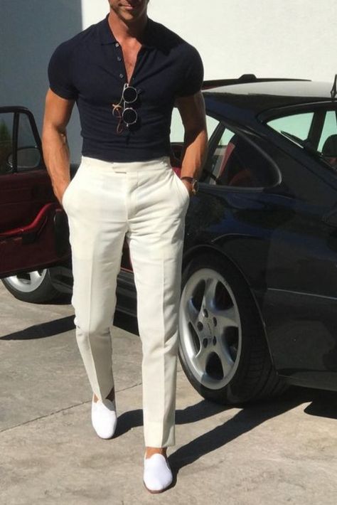 Polo Shirt Outfits, Mens Business Casual Outfits, Classy Outfits Men, Mens Casual Outfits Summer, Men Fashion Casual Shirts, Stylish Men Casual, Outfit Chic, Street Style Outfits Men, Mens Casual Dress Outfits