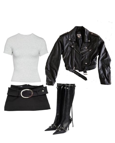 Going Out Outfit Inspo Winter, Mini Skirt With Jacket Outfit, Black Sleek Outfit, 90s Nyc Fashion, Drink Date Outfit, Night Out Nyc Outfit, Fame Dr Outfits Interview, Black Leather Outfit For Women, Intimidating Outfits