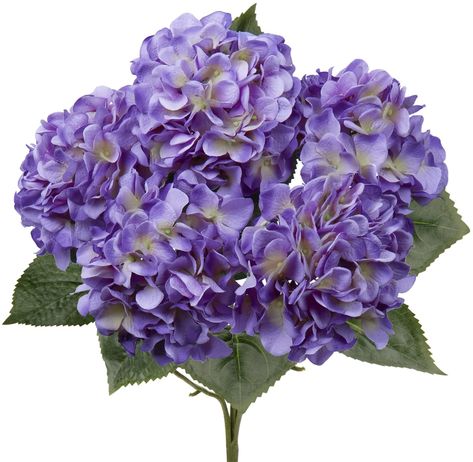 Rustic Flower Arrangements, Flower Room Decor, Flowers Kitchen, Kitchen Centerpiece, Faux Flower Bouquets, Small Flower Arrangements, Flowers For Home, Fake Hydrangeas, Purple Hydrangea