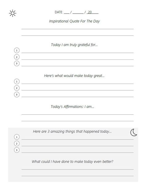 Wellness Diary, 5 Minutes Journal, Journal Prompts For Teens, 5 Minute Journal, Five Minute Journal, Journal Prompts For Kids, Morning Journal, Journal Questions, Gratitude Journal Prompts