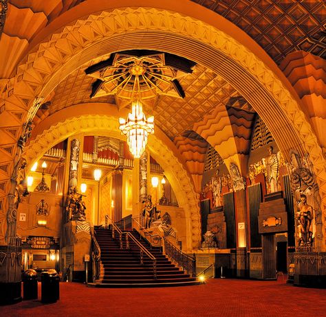 pantages theater hollywood | West end of lobby, Pantages Theatre, Hollywood | Flickr - Photo ... Barbie Hotel, Los Angeles Theater, Theater Interior, Pantages Theatre, Theatre Hall, Art Deco Theater, Vintage Movie Theater, Hollywood Theater, Historic Theater