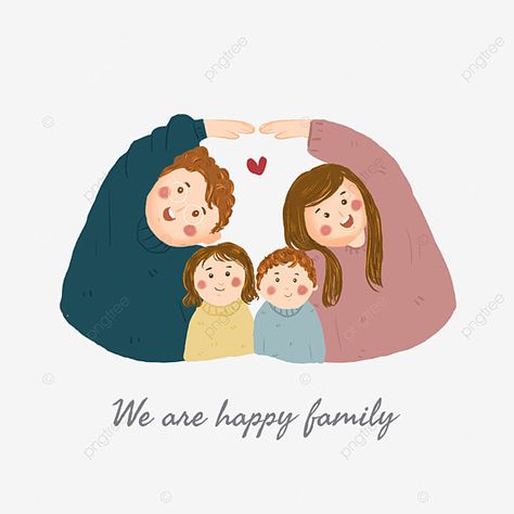 Kawaii, Family Bonding Drawing, Family Images Cartoon, Cute Family Wallpaper, Family Illustration Art Drawings, Family Design Illustration, Family Cartoon Pictures, Family Aesthetic Art, Cute Family Drawing