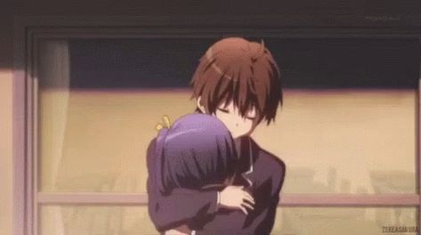 Rikka X Yuuta, Abrazo Gif, Anime Couples Hugging, Cuddling Gif, Rikka And Yuuta, Hug Gif, Anime Hug, Tamako Love Story, Shojo Anime