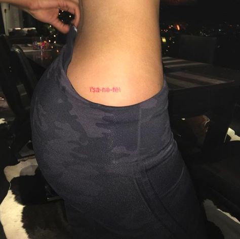 21 beautiful butt tattoos | Revelist Cheek Tattoo, Kylie Jenner's Tattoos, Story Tattoo, Bum Tattoo, Red Ink Tattoos, Red Tattoos, Celtic Tattoos, Celebrity Tattoos, Tattoo Set