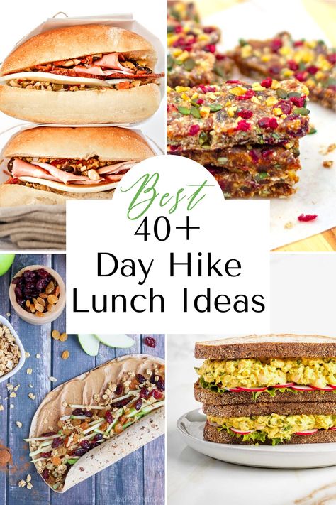 Day Trip Lunch Ideas, Hiking Food Lunches, Day Hike Lunch Ideas, Hiking Lunch Ideas Backpacking Food, Sack Lunch Ideas, Hiking Food Ideas, Hike Snacks, Backpacking Lunch, Family Vacation Meals