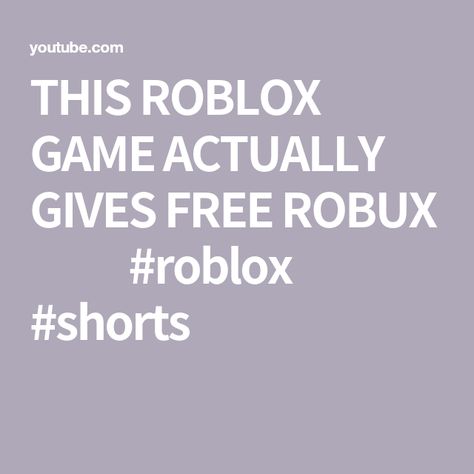 THIS ROBLOX GAME ACTUALLY GIVES FREE ROBUX 🤑🎲 #roblox #shorts How To Get Free Robux 2024, Roblox Shorts, Free Promo Codes, Free Robux, Roblox Game, Roblox Gifts, Free Stuff, Free Games, Promo Codes