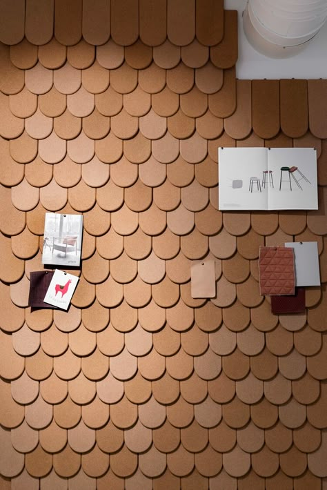 Scandinavian contract furniture. Cork Wall Panels, Scandinavian Culture, Functional Wall Art, Business Lounge, Labyrinth Design, Creative Interior Design, Diy Textiles, Cork Wall, Cork Material