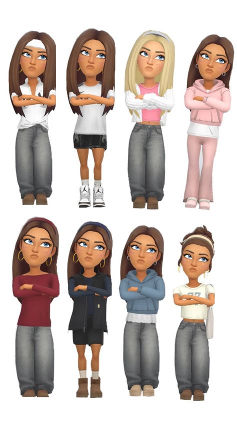 bitmoji inspo snapchat Alt Bitmoji Outfits, Bitmoji Winter Outfits, Snap Avatar, Snapchat Fits, Pretty Bitmoji Ideas, Snapchat Bitmoji Outfits, Snap Bitmoji, Snap Outfits, Bitmoji Snapchat