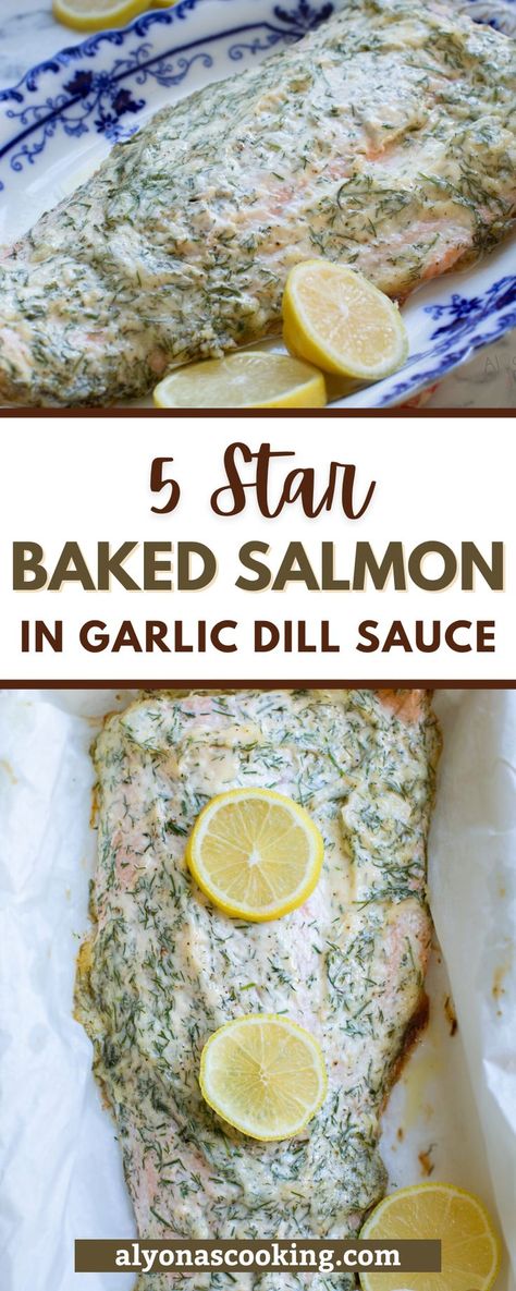 Salmon And Dill Recipes, American Fish Recipes, Dill Salmon Recipes Baked, Salmon Marinade Recipes Baked, Salmon Dill Recipe, Salmon Recipes With Dill, Salmon Mayo, Whole Baked Salmon, Salmon Recipes With Mayonnaise