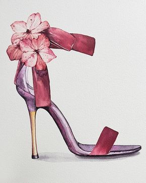 How To Draw Heels, Womens Painting, Bride Fashion Illustration, Fashion Illustration Shoes, Accessories Design Sketch, Fashion Illustration Collage, Fashion Illustrations Techniques, Fashion Drawing Tutorial, Shoes Illustration