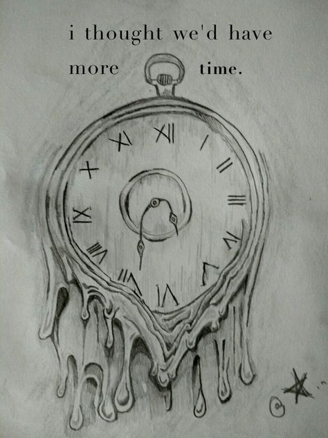 I do not reserve the right to the image nor the poetry here. Although I do not know who the rightful owners are. Melting Clock Art, Dripping Clock Tattoo, Surreal Art Drawing Pencil, Clock Drawing Sketches, Melting Drawing Ideas, Melting Clock Drawing, Melting Clock Tattoo, Surreal Sketch, Odyssey Art