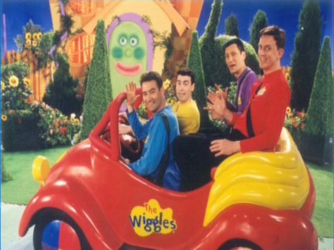 The Wiggles in the Big Red Car. TheWigglesinTVSeries2PromoPicture. TheWigglesinTVSeries2PromoPicture Playhouse Disney Shows, Wiggles Big Red Car, Becky Core, 2000s Kids Shows, 2000s Childhood Memories, Emma Wiggle, Nostalgic Things, Cameron Boys, Fox Family