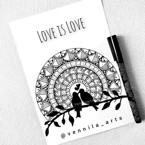 Valentine's Day Mandala Art Mandalas, Mandala Love Drawing, Mandala Art Couple Design, Valentine Mandala Art, Couple Mandala Art Easy, Valentine Day Drawing, Valentines Drawings Ideas Easy, Couple Mandala Art, Love Mandala Art