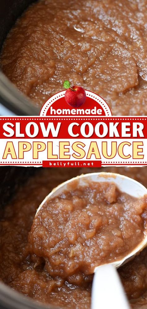 Another reason to bust out your crock pot! This slow cooker recipe for homemade applesauce is so easy and even much better than store-bought. Perfect as a condiment, side dish, or a healthy snack… Freezer Applesauce, Chunky Applesauce Recipe, Homemade Applesauce Recipe, Homemade Applesauce Recipes, Slow Cooker Applesauce, Crockpot Applesauce, Applesauce Recipe, Recipe Slow Cooker, Best Crockpot Recipes