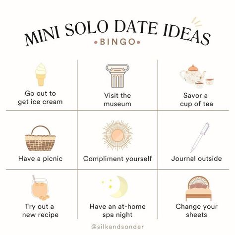 Self Date Ideas Aesthetic, Free Solo Date Ideas, Solo Date Aesthetic Insta Story, Solo Date Ideas Things To Do, Quality Time Love Language Aesthetic, Quality Time Aesthetic, Solo Birthday Ideas, Self Dates, Self Date Aesthetic