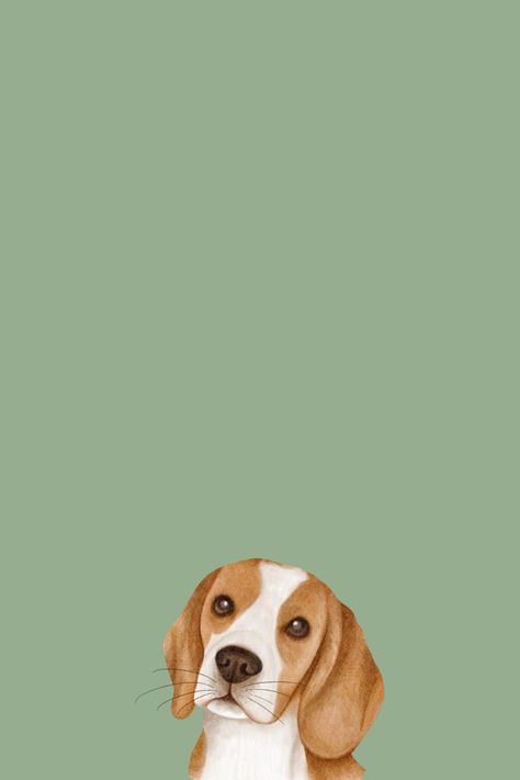 Beagle Aesthetic Wallpaper, Beagle Wallpaper Iphone, Beagle Aesthetics, Beagle Wallpaper, Dog Phone Wallpaper, Beagle Cartoon, Dog Lockscreen, Beagle Illustration, Dog Wallpaper Iphone