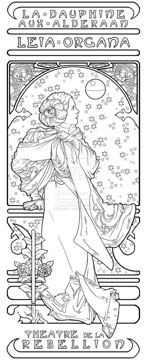 coloring page Alphonse Mucha Art, Mucha Art, Adult Colouring Pages, Adult Coloring Book Pages, Alphonse Mucha, Color Therapy, Coloring Book Pages, Inspirational Books, Coloring Pictures