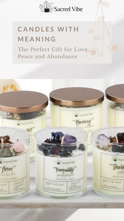 Special Candles, Botanical Herbs, Manifestation Candles, Loving Thoughts, Candle Crafts, Peaceful Energy, Jar Spells, 3 Candles, Beautiful Crystals